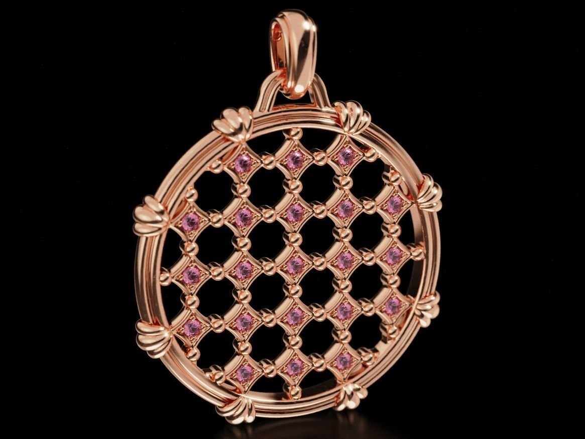 Antique diamond 925 Sterling Silver pendant 694 - Image 4