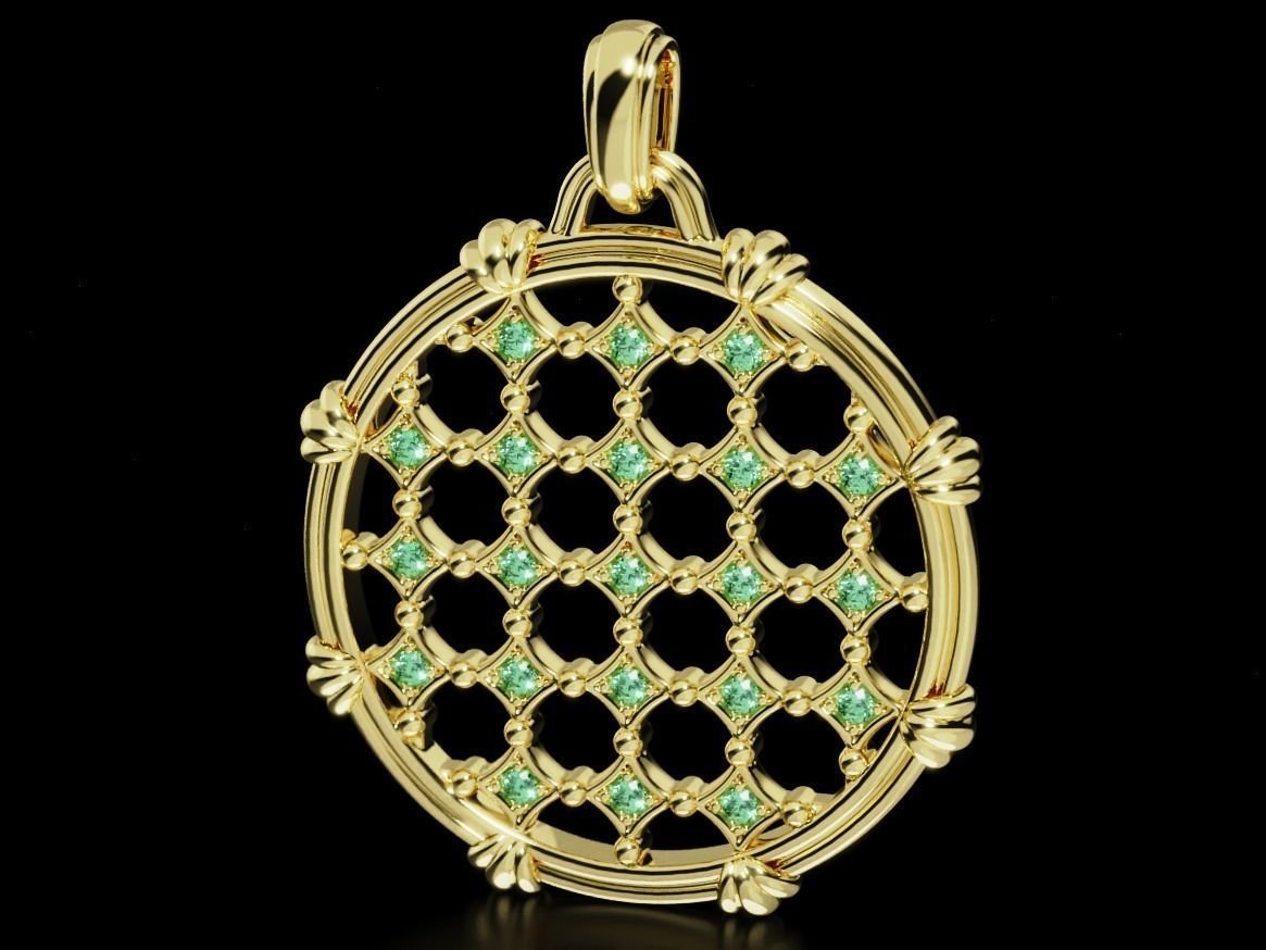 Antique diamond 925 Sterling Silver pendant 694 - Image 2