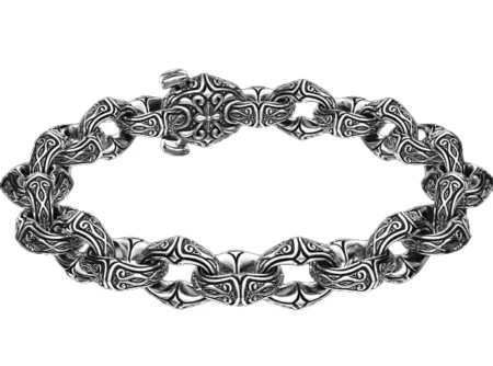 Antique mens silver 925 Sterling Silver bracelet 760