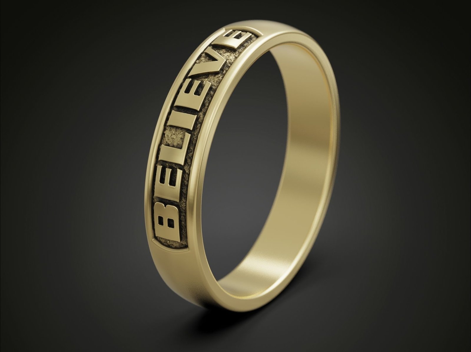 Band 925 Sterling Silver ring believe - Image 2