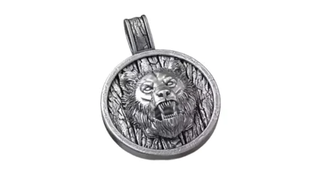 Baribal Black Bear Amulet 925 Sterling Silver Pendant