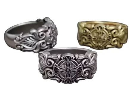 Baroque 925 Sterling Silver ring Alisee cross