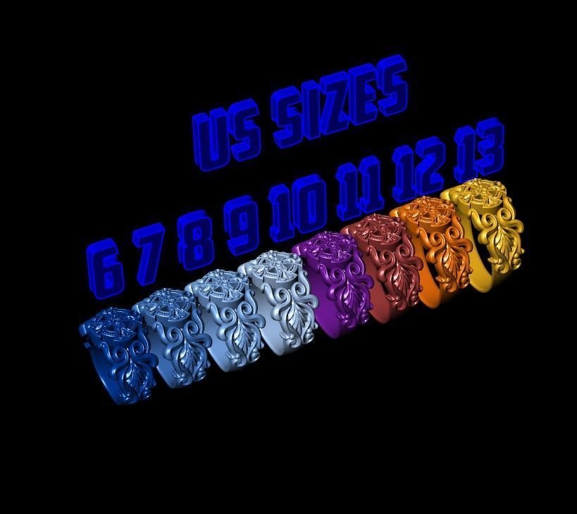 Baroque 925 Sterling Silver ring Alisee cross - Image 5