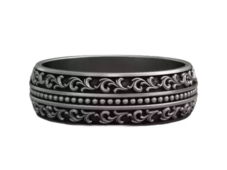 Baroque 925 Sterling Silver ring vintage pattern