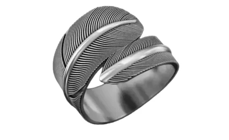 Bird feather 925 Sterling Silver ring many sizes 149