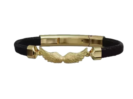 925 Sterling Silver Bracelet armband wings feather charm cord