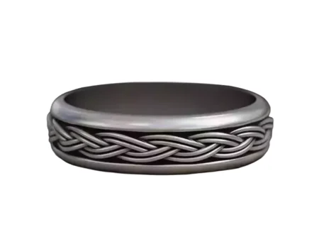 Celtic Braided Knot 925 Sterling Silver Ring 3D Print Model