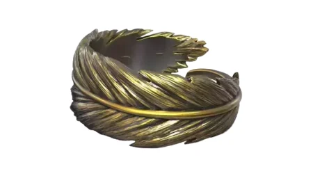 Dimensioless Feather Oxidized 925 Sterling Silver Ring