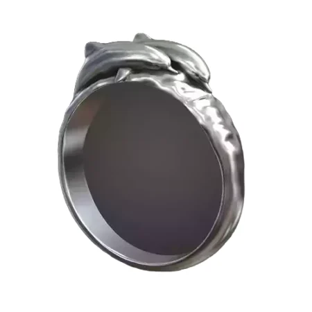 Dolphins pair 925 Sterling Silver ring ocean sea