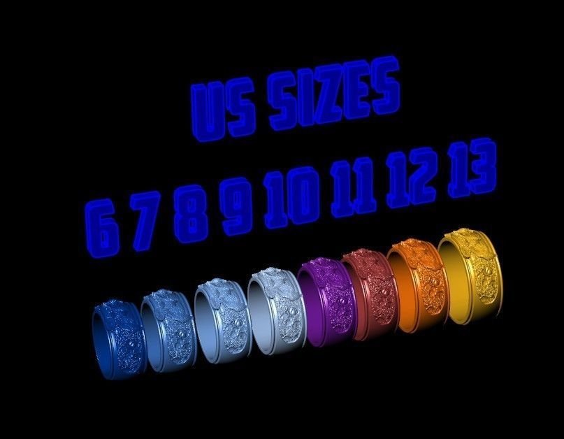 Doves band 925 Sterling Silver ring flowers - Image 8