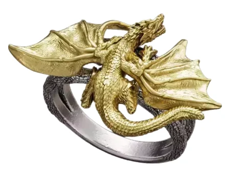Dragon 925 Sterling Silver Ring wings scales