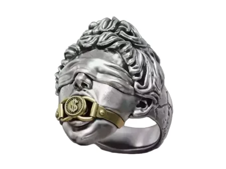 Femida 925 Sterling Silver Ring Antique Statue