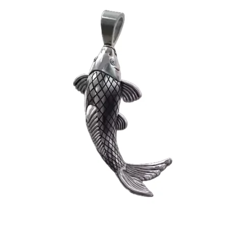 Fish 925 Sterling Silver pendant carp caught