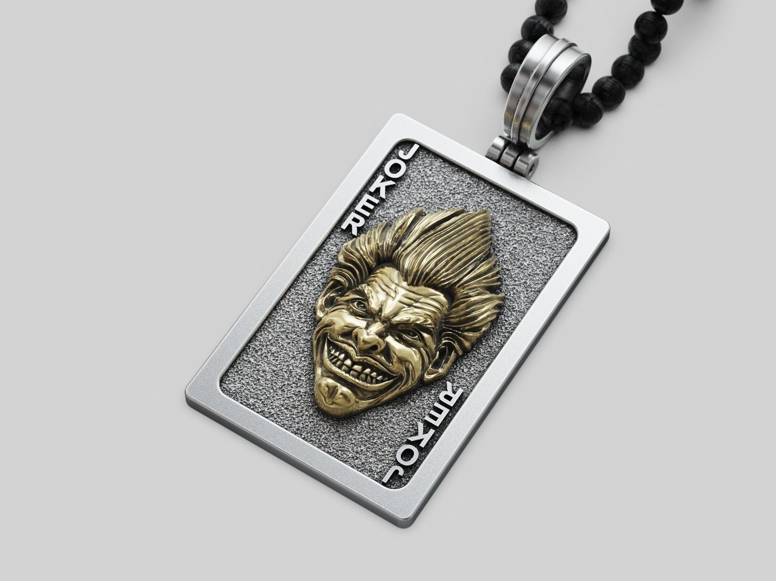 Joker playing card 925 Sterling Silver pendant trinket - Image 3