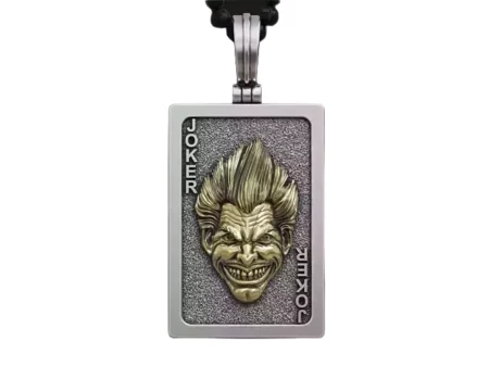 Joker playing card 925 Sterling Silver pendant trinket