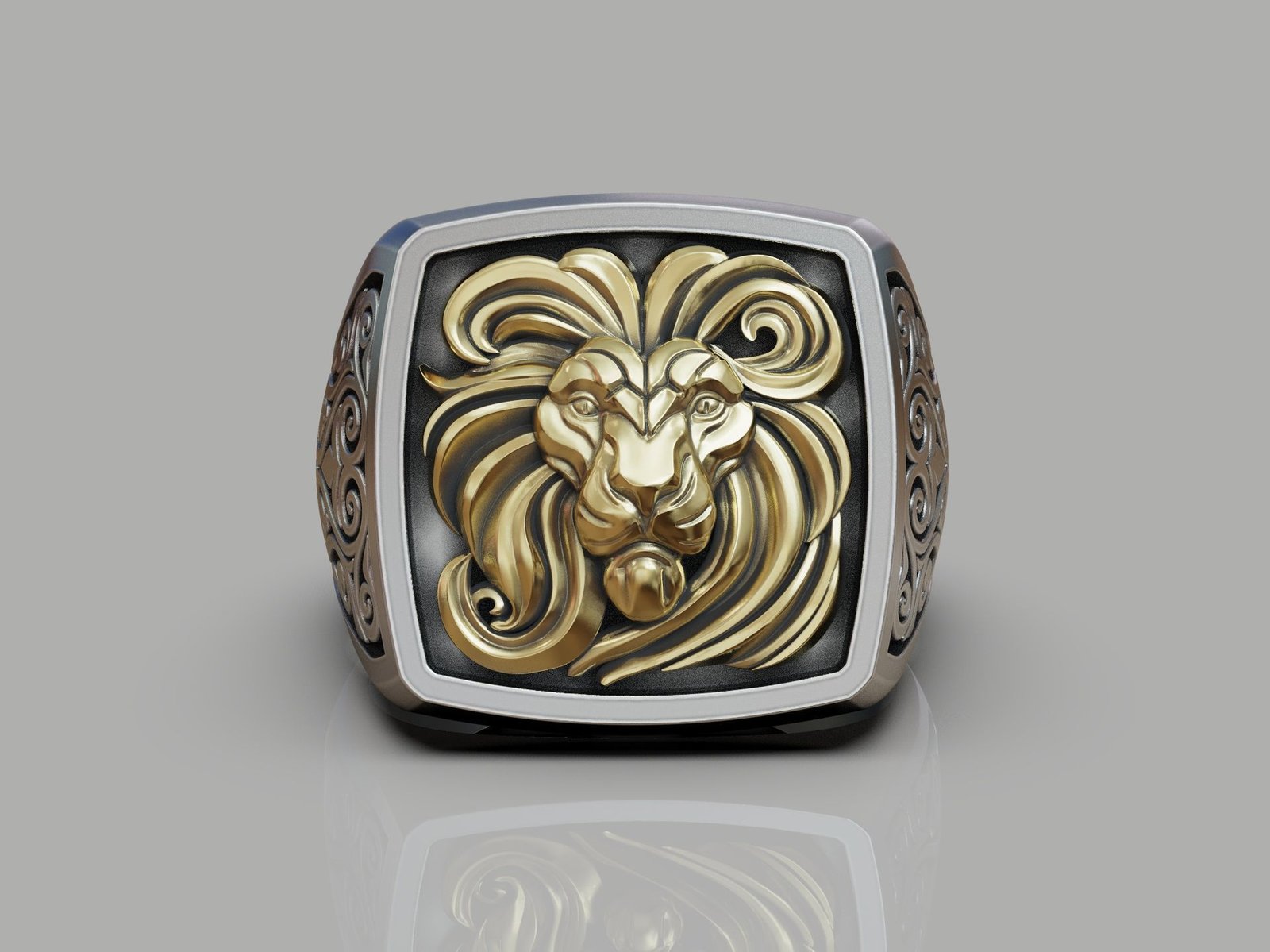 Lion Head Signet 925 Sterling Silver Ring - Image 6