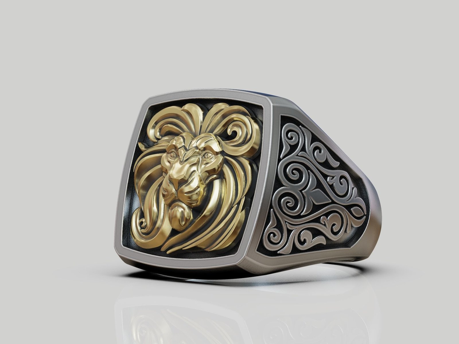 Lion Head Signet 925 Sterling Silver Ring - Image 5