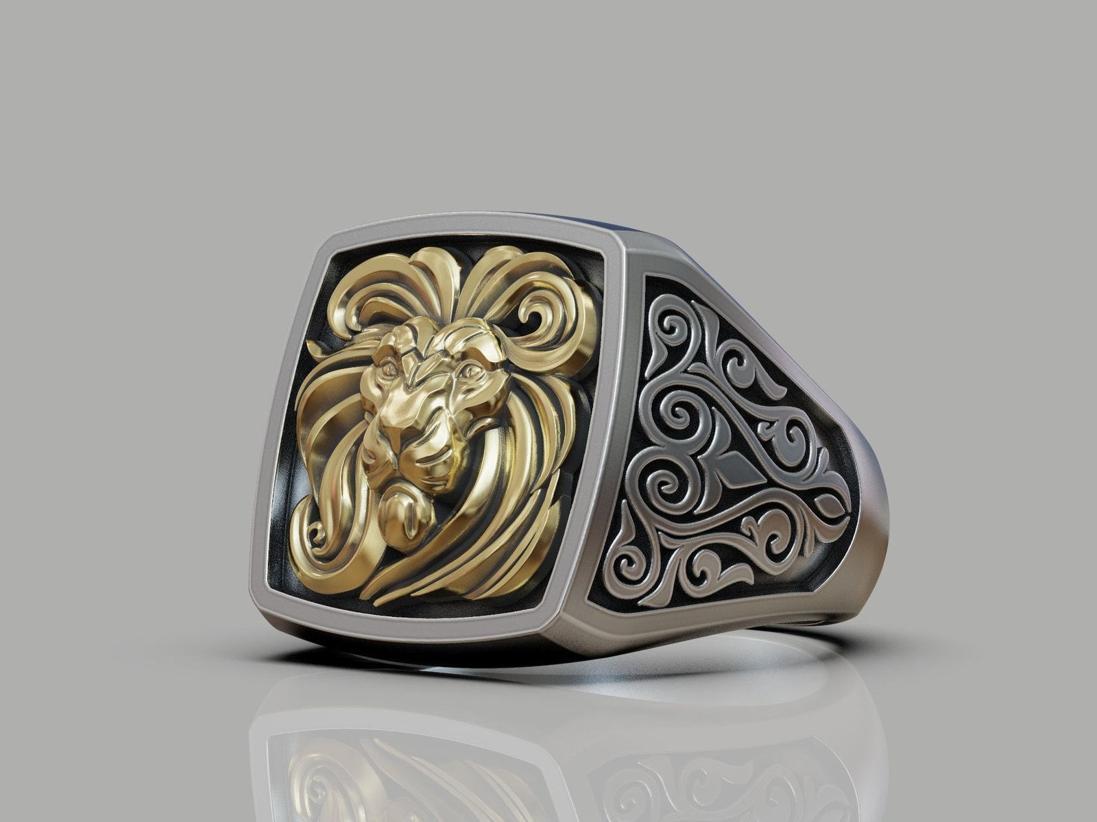 Lion Head Signet 925 Sterling Silver Ring - Image 8