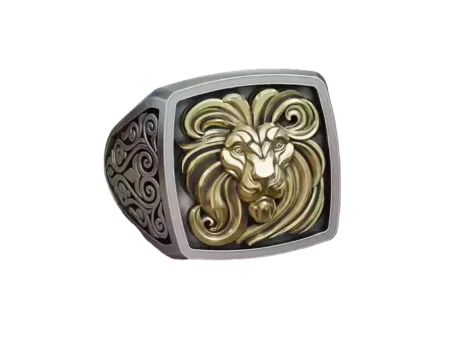 Lion Head Signet 925 Sterling Silver Ring