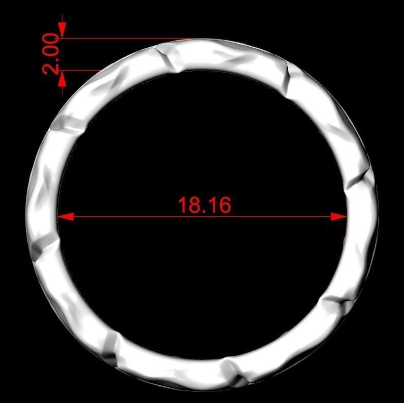 Male bark 925 Sterling Silver ring 120 - Image 9