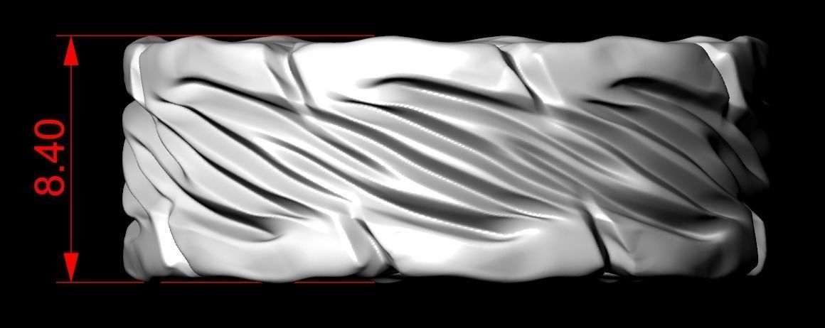 Male bark 925 Sterling Silver ring 120 - Image 8