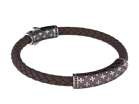 Male 925 Sterling Silver bracelet under the skin with a lock style 663