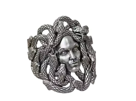 Medusa Gorgon head 925 Sterling Silver ring for women