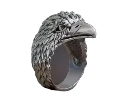 Mens 925 Sterling Silver ring eagle hawk falcon head