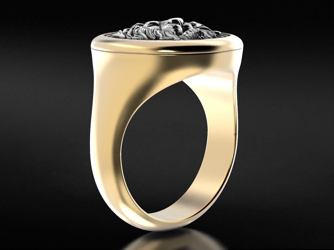 Mens 925 Sterling Silver ring with a lion 649 - Image 8