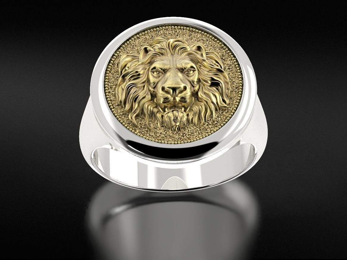 Mens 925 Sterling Silver ring with a lion 649 - Image 9