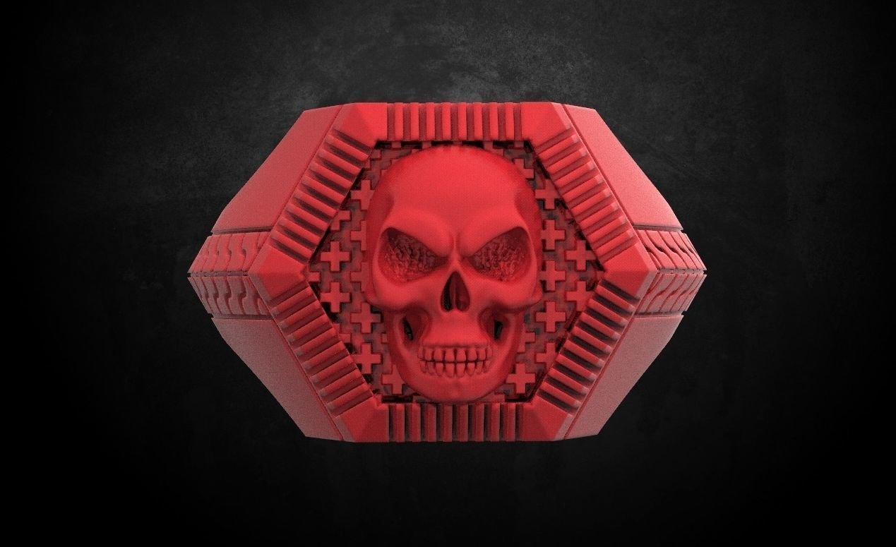 Mens 925 Sterling Silver ring with a skull in a new version 162 - Image 7