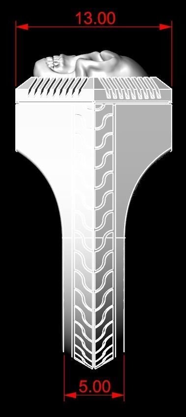 Mens 925 Sterling Silver ring with a skull in a new version 162 - Image 10