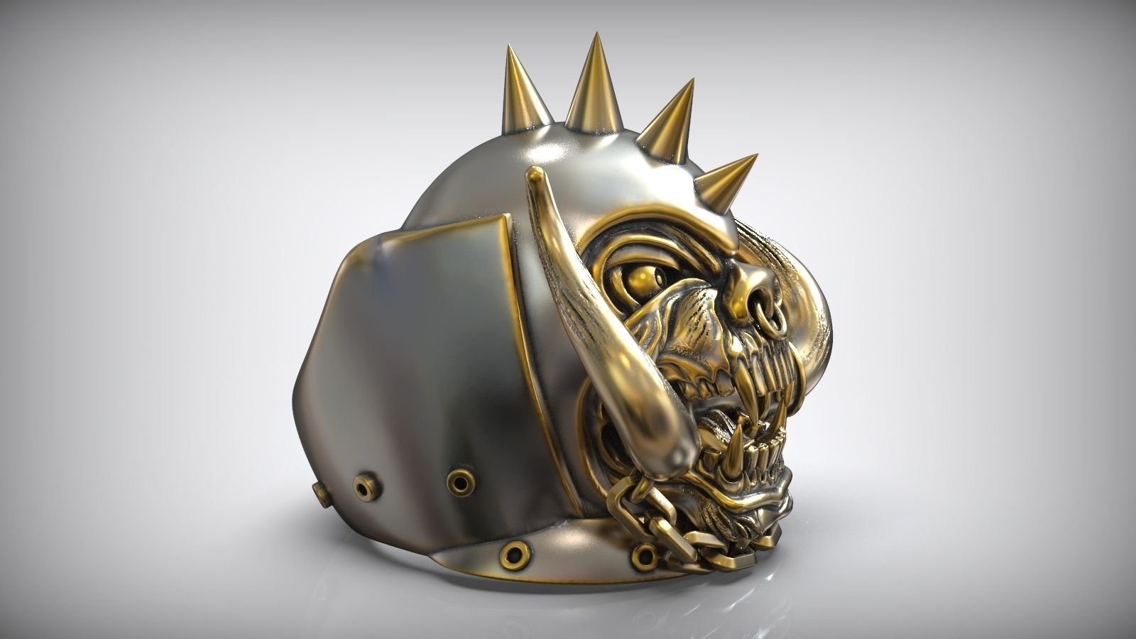 Motorhead Warpig Skull Metal Band 925 Sterling Silver Ring - Image 4