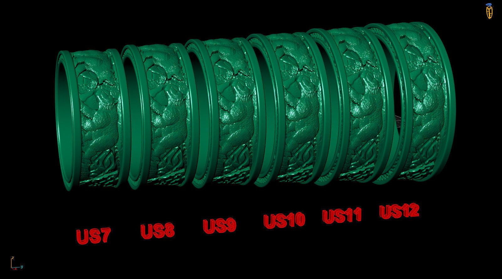 Nordic Viking Polar Bear Wedding Band - Image 8