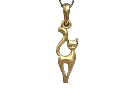 925 Sterling Silver Pendant cat kitty women necklace