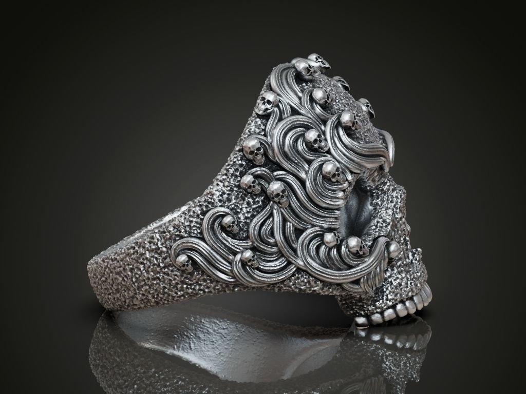 925 Sterling Silver Ring for men Skull Patterns - Image 3