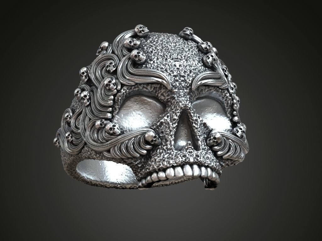925 Sterling Silver Ring for men Skull Patterns - Image 2