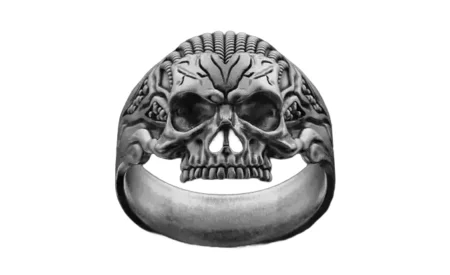 925 Sterling Silver Ring for skull for bikers 78