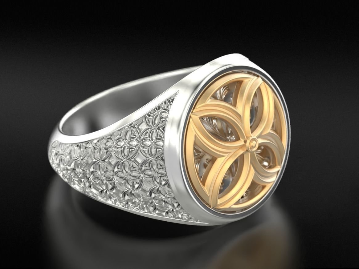 925 Sterling Silver Ring in flower of life patterns 697 - Image 6