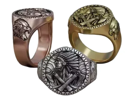 Indian Native American Chief Warrior 925 Sterling Silver Ring