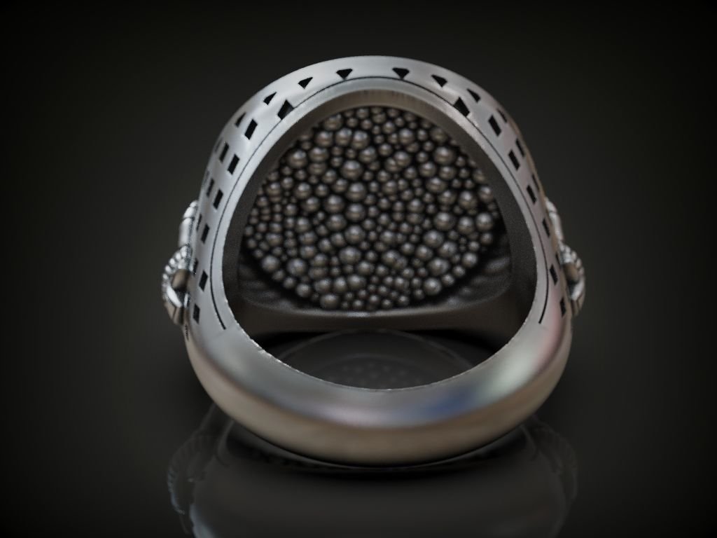 925 Sterling Silver Ring jester jocker clown undead skull - Image 4