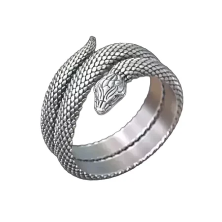 925 Sterling Silver Ring snake serpent scales