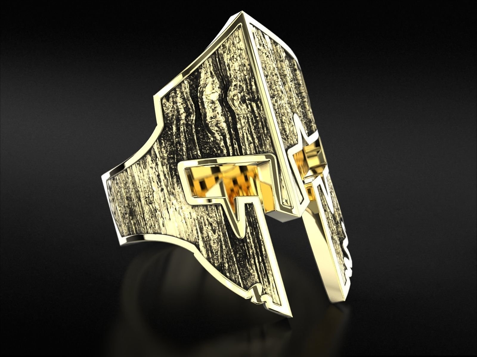 925 Sterling Silver Ring Spartan warrior helmet 795 - Image 5