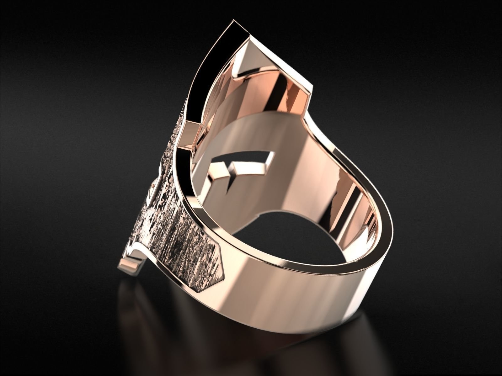 925 Sterling Silver Ring Spartan warrior helmet 795 - Image 7