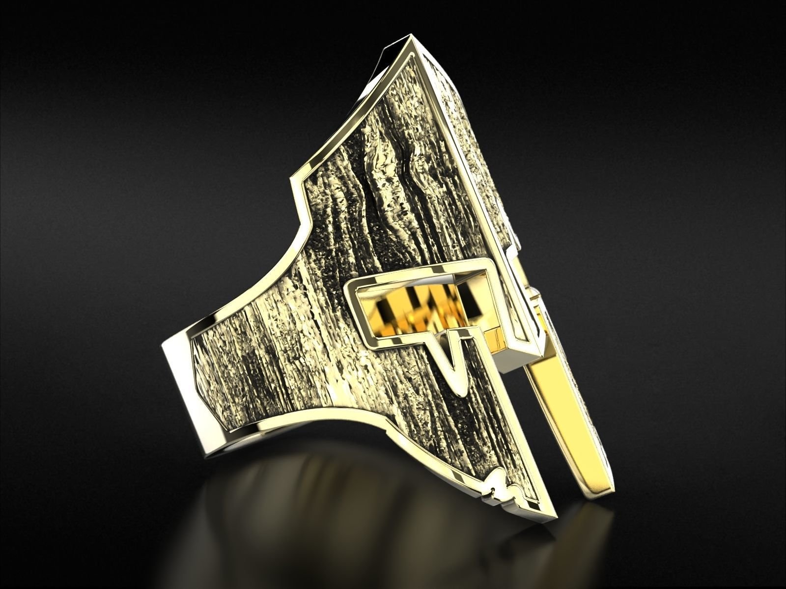 925 Sterling Silver Ring Spartan warrior helmet 795 - Image 8
