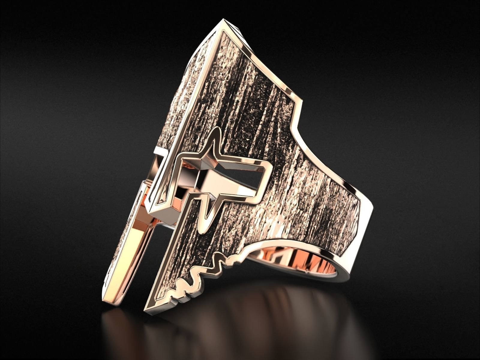 925 Sterling Silver Ring Spartan warrior helmet 795 - Image 6