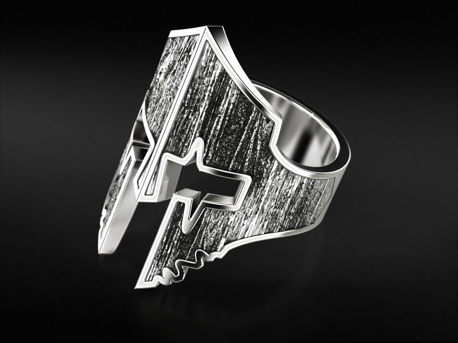 925 Sterling Silver Ring Spartan warrior helmet 795 - Image 2