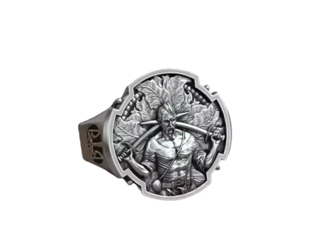 925 Sterling Silver Ring ukrainian warrior cossack trident