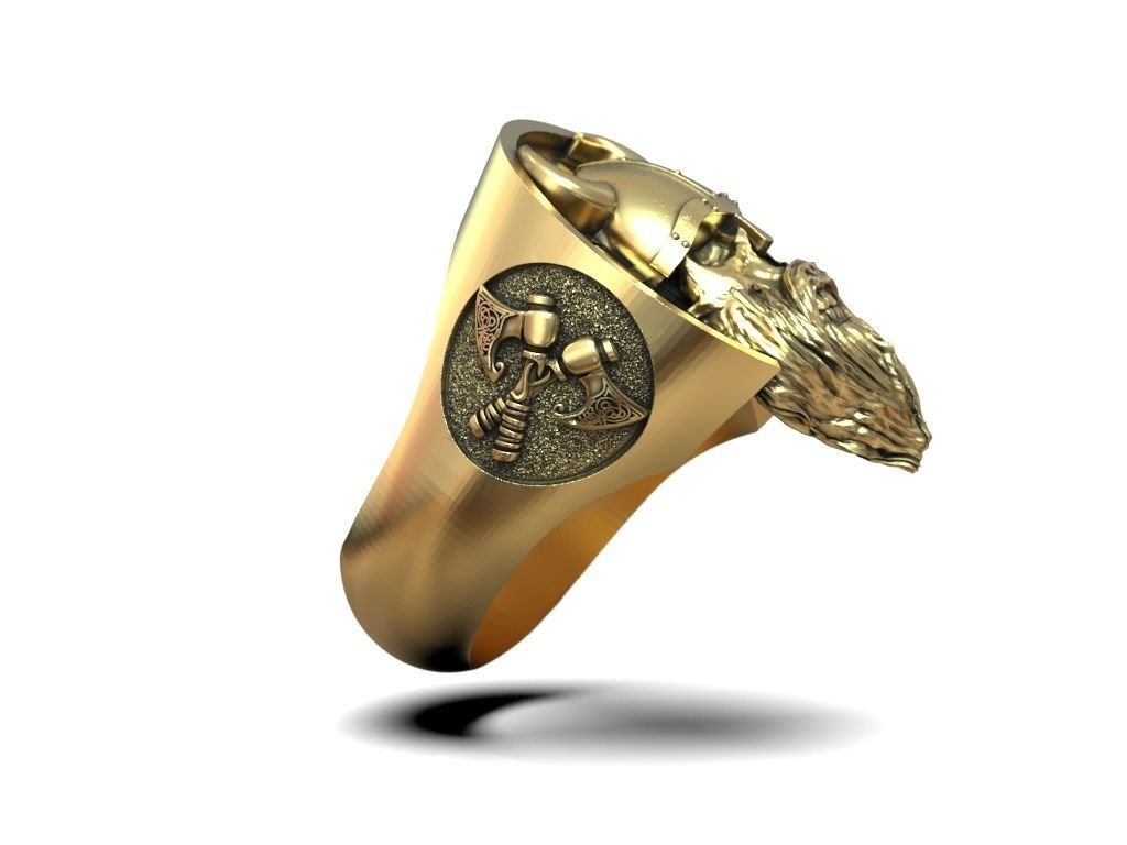 925 Sterling Silver Ring undead viking black sun scandinavian - Image 5