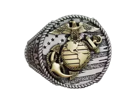 925 Sterling Silver Ring United States Marine Corps